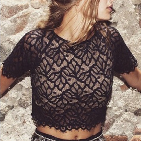 For Love And Lemons Tops - For Love & Lemons Lace Buenas Noches Top